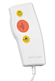 Manipulator pacjenta VL, 1 przycisk przywołania, 2 przyciski do obsługi oświetlenia, funkcja komunikacji głosowej zależnej od położenia manipulatora, obudowa antybakteryjna