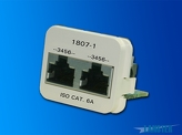 Wkładka ekranowana ACO Plus RAL1013 2xRJ45 kat.6A ISO, ISDN(TR)/ISDN(TR) (36,45/36,45) (0-0336554-1)
