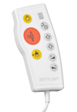 Manipulator pacjenta VL, 1 przycisk przywołania, 2 przyciski do obsługi oświetlenia, sterowanie radiem / telewizorem, złącze słuchawkowe, komunikacja głosowa, obudowa antybakteryjna