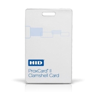 Karta zbliżeniowa HID ProxCard II (Clamshell). (S10701 Software House 37-bitowy format Wiegand). Przednie wykończenie - biały niedrukowalny matowy winyl, tył - profilowana podstawa z logo HID. Sekwencyjne dopasowywanie numeracji kart wewnętrznych / zewnęt