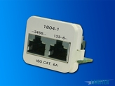 Wkładka ekranowana ACO Plus RAL1013 2xRJ45 kat.6A ISO, ISDN(TR)/100BaseT (3645/1236)