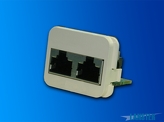 Wkładka ekranowana ACO 2xRJ45, kat.5+, ISDN/ISDN z rezystorami, równoległa- PN 0-0555602-1