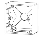 Puszka natynkowa pojedyncza bez ramki